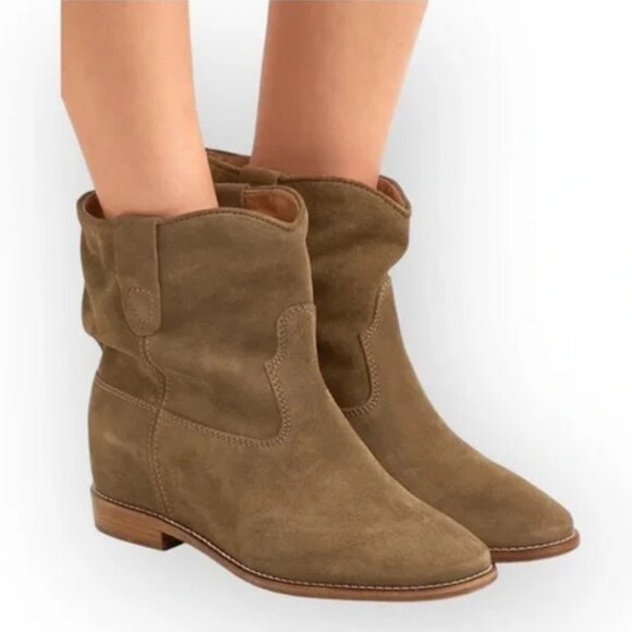 Isabel Marant Crisi Brown Suede Ankle Boots Size: EU 38 US 7.5 - Picture 2 of 15